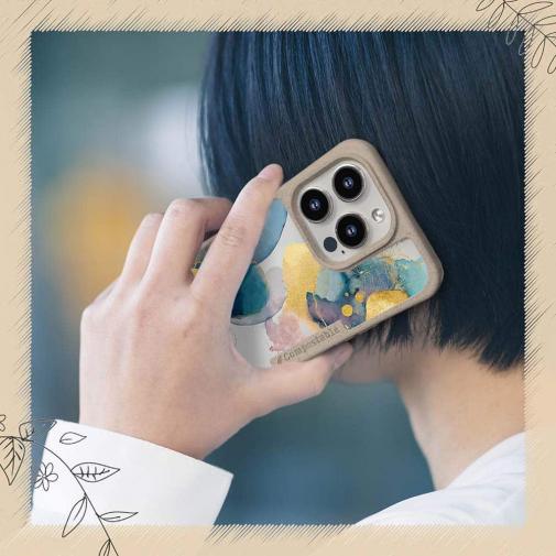 【Compos-Case】北欧デザイン【ラメ】 ブルーマーブル No2