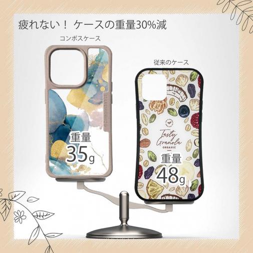 【Compos-Case】北欧デザイン【ラメ】 ブルーマーブル No2