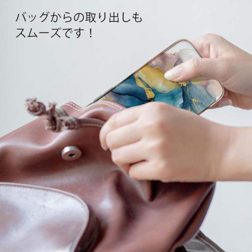 【TPU】北欧デザイン【ラメ】 ブルーマーブル No1