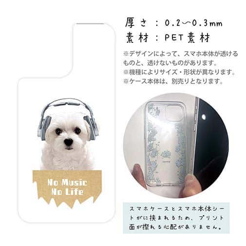 【デザインシート】マルチーズ＆チワワだってNo Music