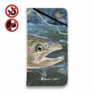 【手帳型ベルトなし】【Stick Case】ニジマスの目