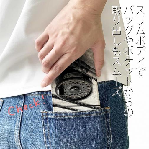 【手帳型ベルトなし】【Stick Case】フライロッド　彩度を落としたディテール