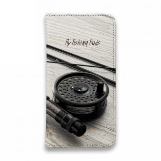 【手帳型ベルトなし】【Stick Case】フライロッド　彩度を落としたディテール