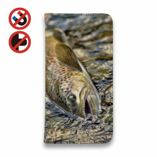 【手帳型ベルトなし】【Stick Case】ニュージーランドのブラウントラウト