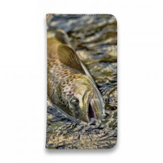 【手帳型ベルトなし】【Stick Case】ニュージーランドのブラウントラウト