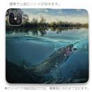 【手帳型ベルトなし】【Stick Case】クローズアップ!　水中でニジマスが掛かった瞬間!