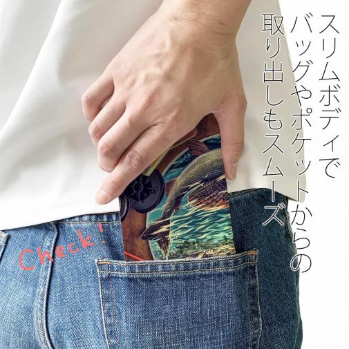 【手帳型ベルトなし】【Stick Case】釣具たちに囲まれて
