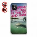 【手帳型ベルトなし】【Stick Case】Fisherman with rod in the boat