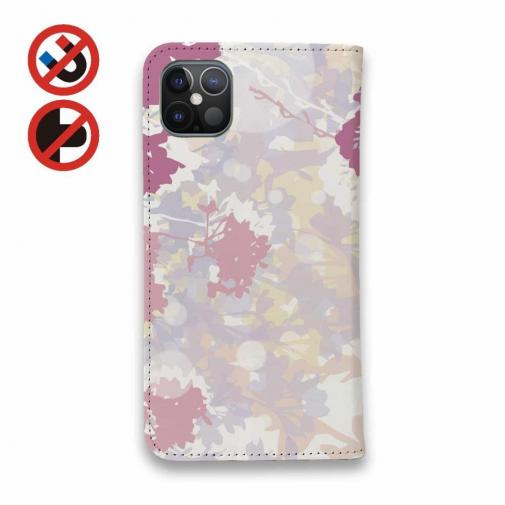 【手帳型ベルトなし】【Stick Case】フラワーシルエット