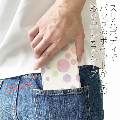 【手帳型ベルトなし】【Stick Case】手書き風ドット