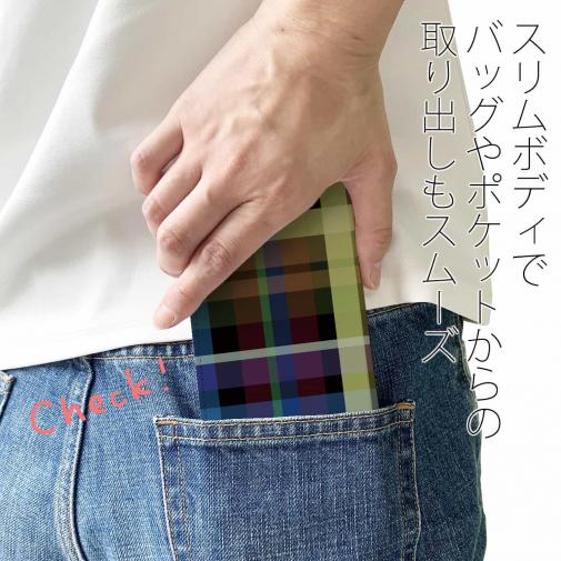 【手帳型ベルトなし】【Stick Case】大人のチェック