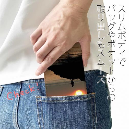 【手帳型ベルトなし】【Stick Case】磯の上の夕暮れ