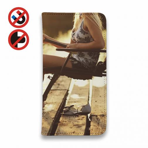 【手帳型ベルトなし】【Stick Case】夕暮の釣りガール