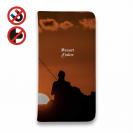 【手帳型ベルトなし】【Stick Case】夕暮れのルアーマン