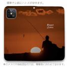 【手帳型ベルトなし】【Stick Case】夕暮れのルアーマン