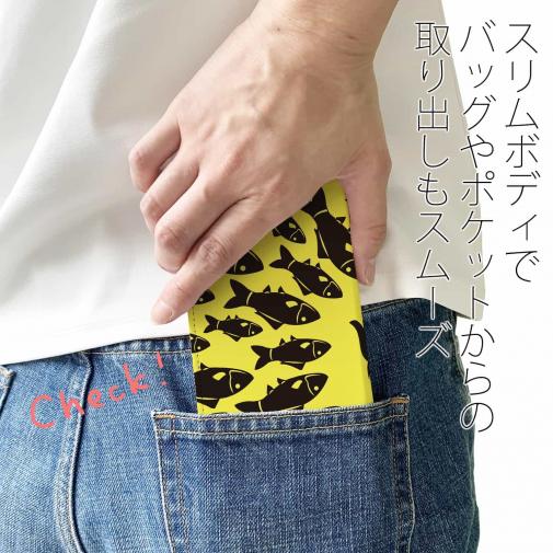 【手帳型ベルトなし】【Stick Case】イエローサブマリ