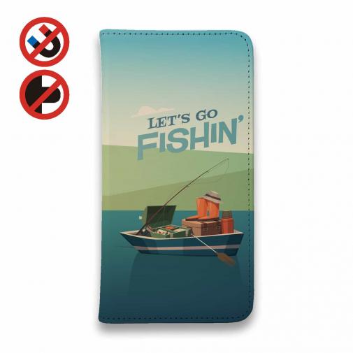 【手帳型ベルトなし】【Stick Case】FISHIN　ポスター風