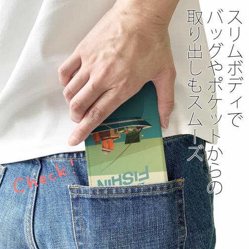 【手帳型ベルトなし】【Stick Case】FISHIN　ポスター風