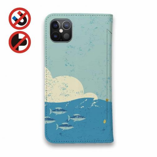 【手帳型ベルトなし】【Stick Case】ドックで釣りを楽しむ　ノーマル