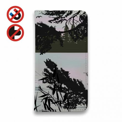 【手帳型ベルトなし】【Stick Case】釣りの時事風刺しラスト