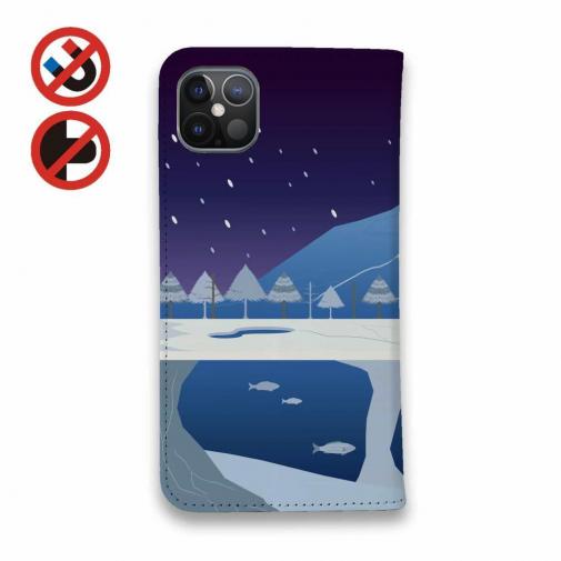 【手帳型ベルトなし】【Stick Case】クリスマス前の魚釣り