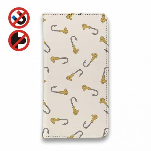 【手帳型ベルトなし】【Stick Case】ルアーのシームレスパターン ジグヘッド