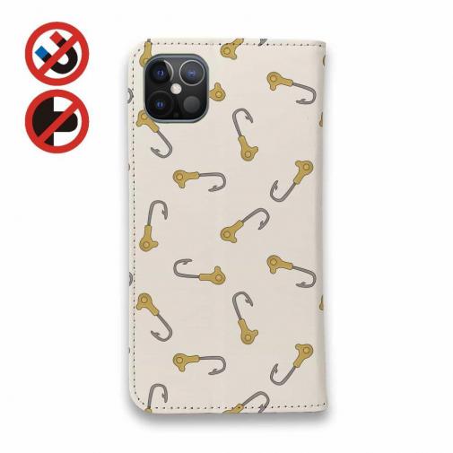 【手帳型ベルトなし】【Stick Case】ルアーのシームレスパターン　ジグヘッド