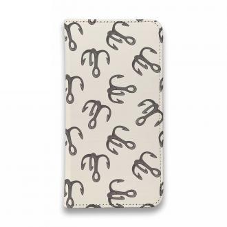 【手帳型ベルトなし】【Stick Case】トリプルフックのシームレスパターン