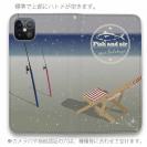 【手帳型ベルトなし】【Stick Case】Fish and air　夏の浜辺