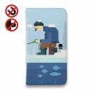 【手帳型ベルトなし】【Stick Case】真冬の釣り人