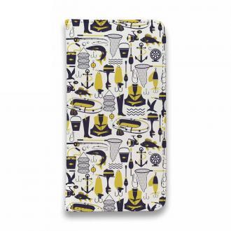 【手帳型ベルトなし】【Stick Case】釣具のシームレスパターン