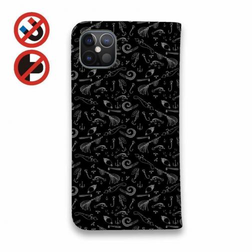 【手帳型ベルトなし】【Stick Case】シンプルな釣具　シームレス　モノトーン