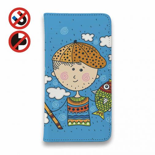 【手帳型ベルトなし】【Stick Case】あの日のボクの釣り