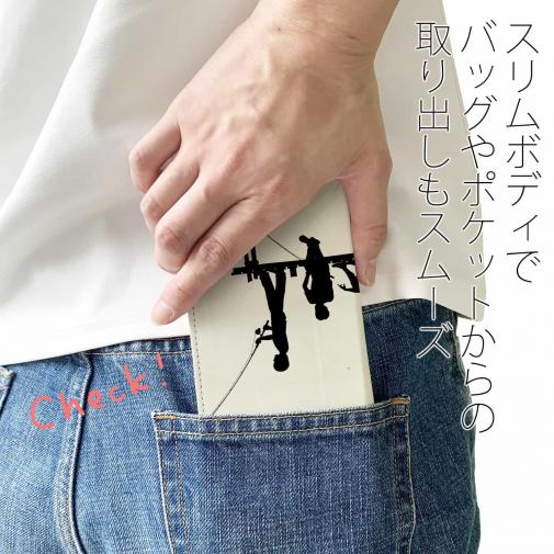 【手帳型ベルトなし】【Stick Case】男の子たちのシルエット