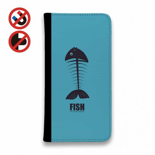 【手帳型ベルトなし】【Stick Case】ボーンフィッシュ