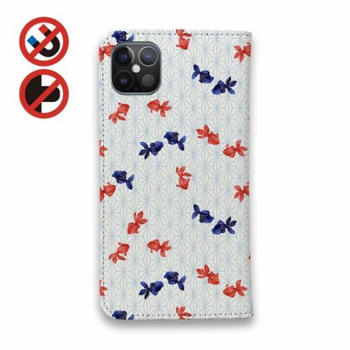 【手帳型ベルトなし】【Stick Case】泳ぐ金魚