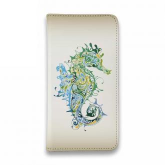 【手帳型ベルトなし】【Stick Case】トロピカルなタツノオトシゴ