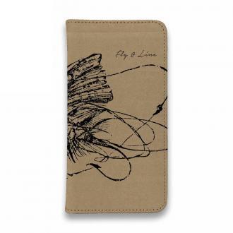 【手帳型ベルトなし】【Stick Case】フライタックル　手書き風