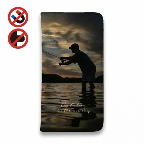 【手帳型ベルトなし】【Stick Case】夕暮れのフライフィッシング