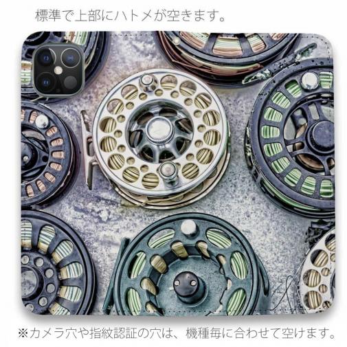 【手帳型ベルトなし】【Stick Case】フライリールの丸