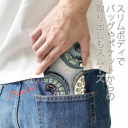 【手帳型ベルトなし】【Stick Case】フライリールの丸