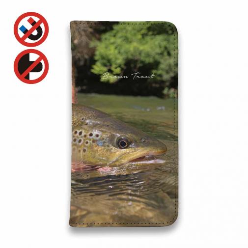 【手帳型ベルトなし】【Stick Case】ブラウントラウト