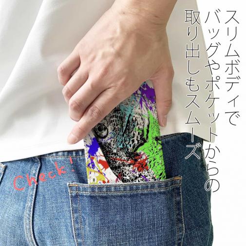 【手帳型ベルトなし】【Stick Case】クロダイ(チヌ)　ペンキペイント
