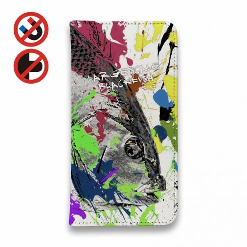 【手帳型ベルトなし】【Stick Case】メジナ(グレ)　ペンキペイント