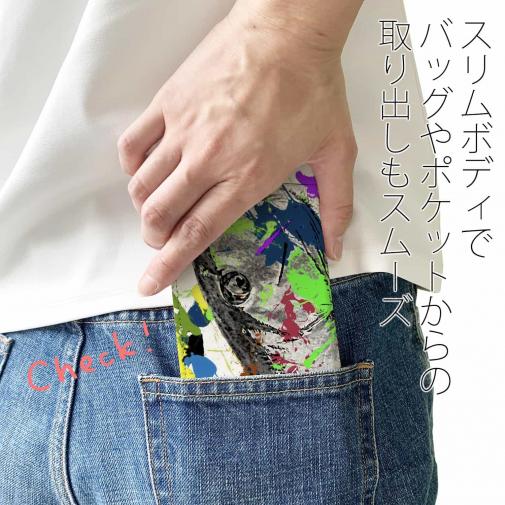 【手帳型ベルトなし】【Stick Case】メジナ(グレ)　ペンキペイント