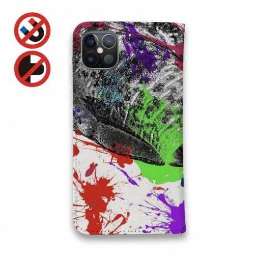 【手帳型ベルトなし】【Stick Case】アオリイカ　ペンキペイント