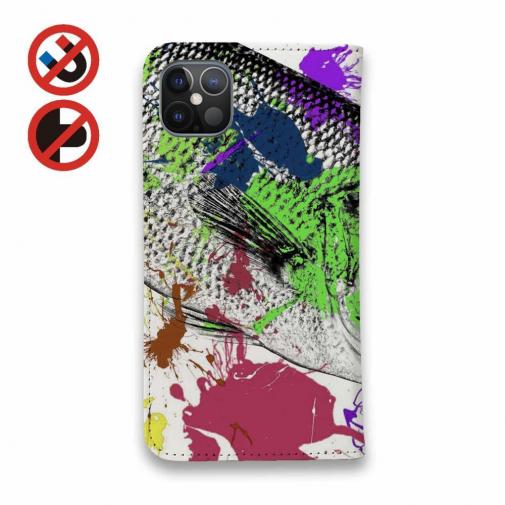 【手帳型ベルトなし】【Stick Case】ブラックバス　ペンキペイント