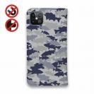 【手帳型ベルトなし】【Stick Case】ブラックバス　迷彩大柄　ライトブルー