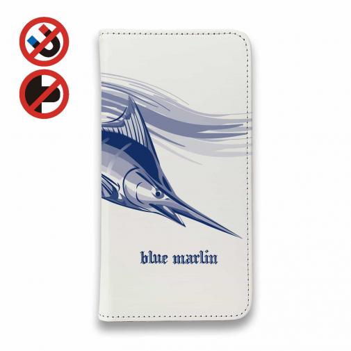 【手帳型ベルトなし】【Stick Case】躍動するカジキ