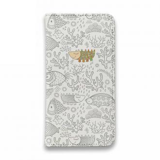 【手帳型ベルトなし】【Stick Case】カワキモな魚たち